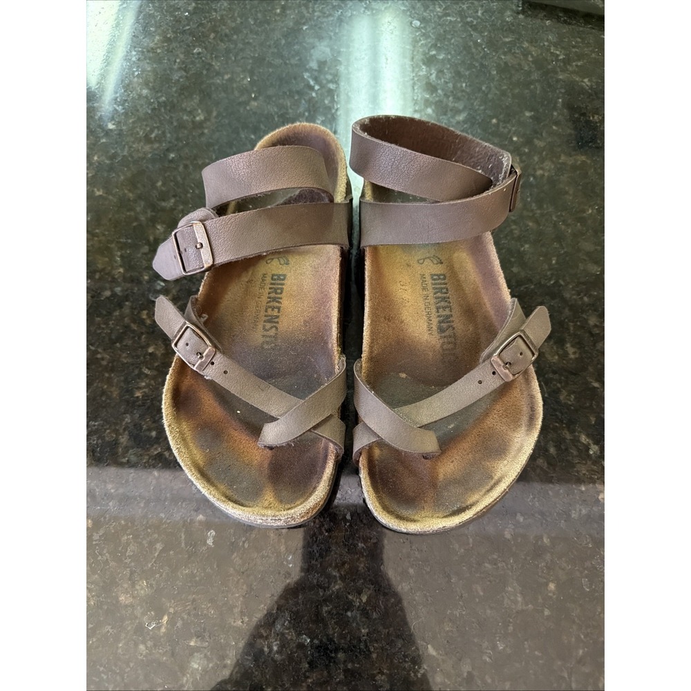 Birkenstock Women's Yara Brown Sandals w/ankle Strap Sz 36 (5-5.5) Shoes Birks